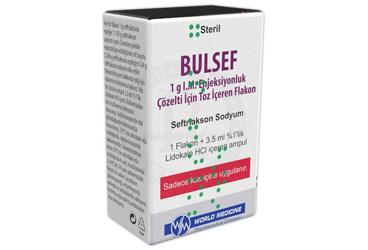 BULSEF 1 gr IM enj çözelti haz için toz içeren flakon kutu görseli