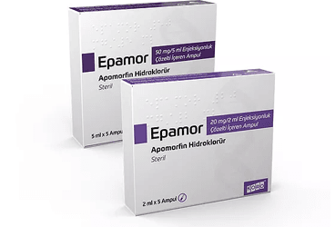 EPAMOR 50 mg/5 ml enjeksiyonluk çözelti içeren ampül (5 ampül) kutu görseli