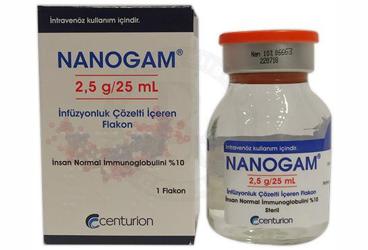 NANOGAM 2.5 G/25 ml IV infüzyonluk çözelti içeren flakon (1 flakon) kutu görseli