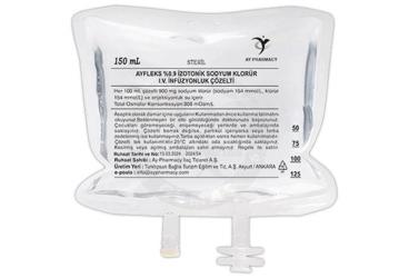 AYFLEKS %0.9 izotonik Sodyum Klorür I.V infüzyonluk çözelti 150 ml.setsiz kutu görseli