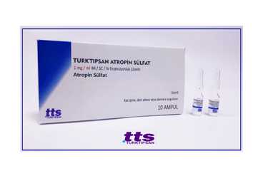 TURKTIPSAN ATROPIN SULFAT 1 mg / ml IM / SC / IV enjeksiyonluk çözelti kutu görseli