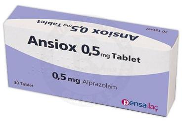 ANSIOX 0.5 mg 30 tablet kutu görseli