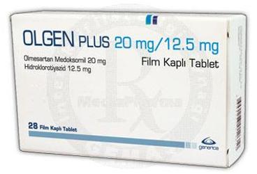 OLGEN PLUS 20 mg/12.5 mg 28 film kaplı tablet kutu görseli