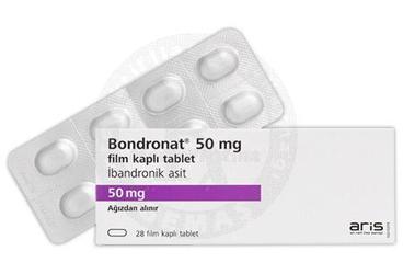 BONDRONAT 50 mg film kaplı tablet (28 film tablet) kutu görseli