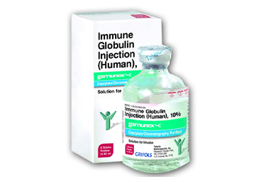 GAMUNEX-C %10 25 ml IV/SC enjeksiyon için çözelti içeren flakon kutu görseli