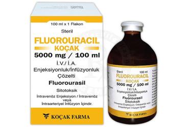 FLUOROURACIL-KOCAK 5000 mg/100 ml IV enjeksiyon için çözelti içeren flakon kutu görseli